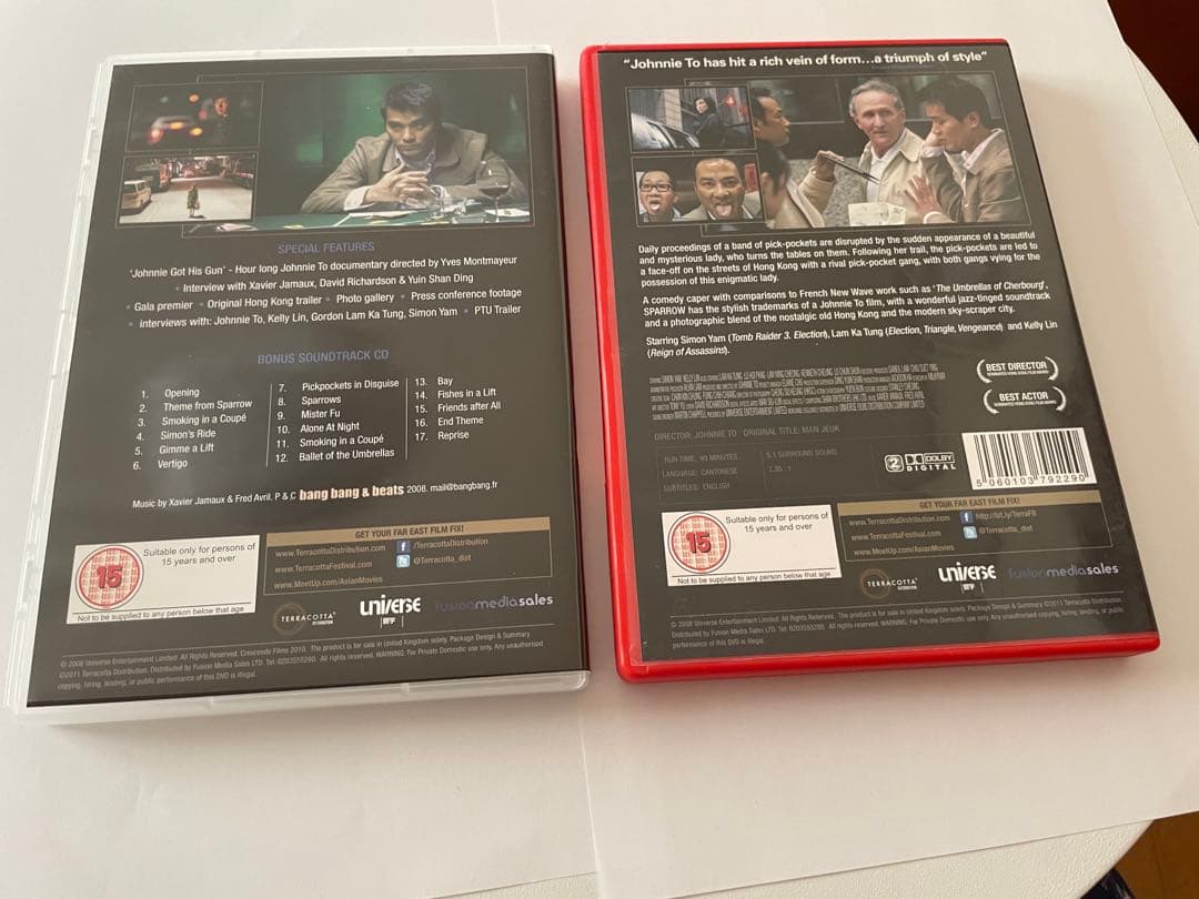 ジョニー・トー　スリ　DVD サウンドトラック セット