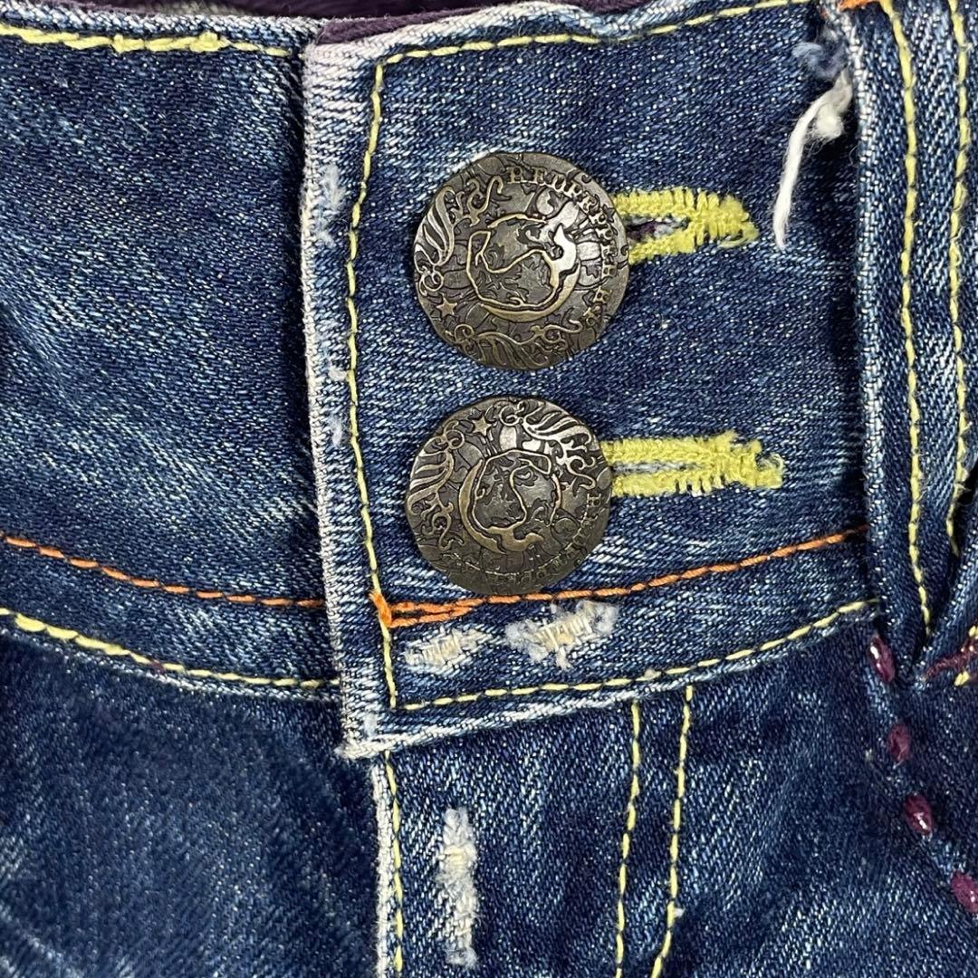 希少✨ REDPEPPER 羽刺繍 フレアデニム 平成ギャル Y2K ローライズ