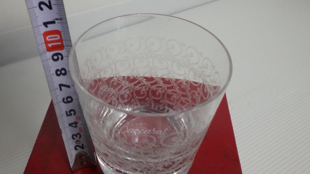 K*i様 273/未使用　Baccarat エッチング模様 ロックグラス 透明