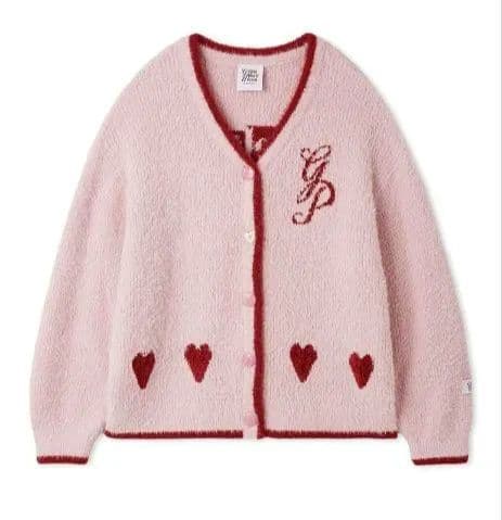 【新品・未開封】ラメフェザーカーディガン&ロングパンツセット ピンク