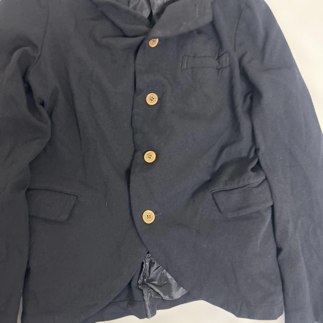 COMME des GARCONS ポリ　伸縮　変形　テーラード　黒　Mサイズ