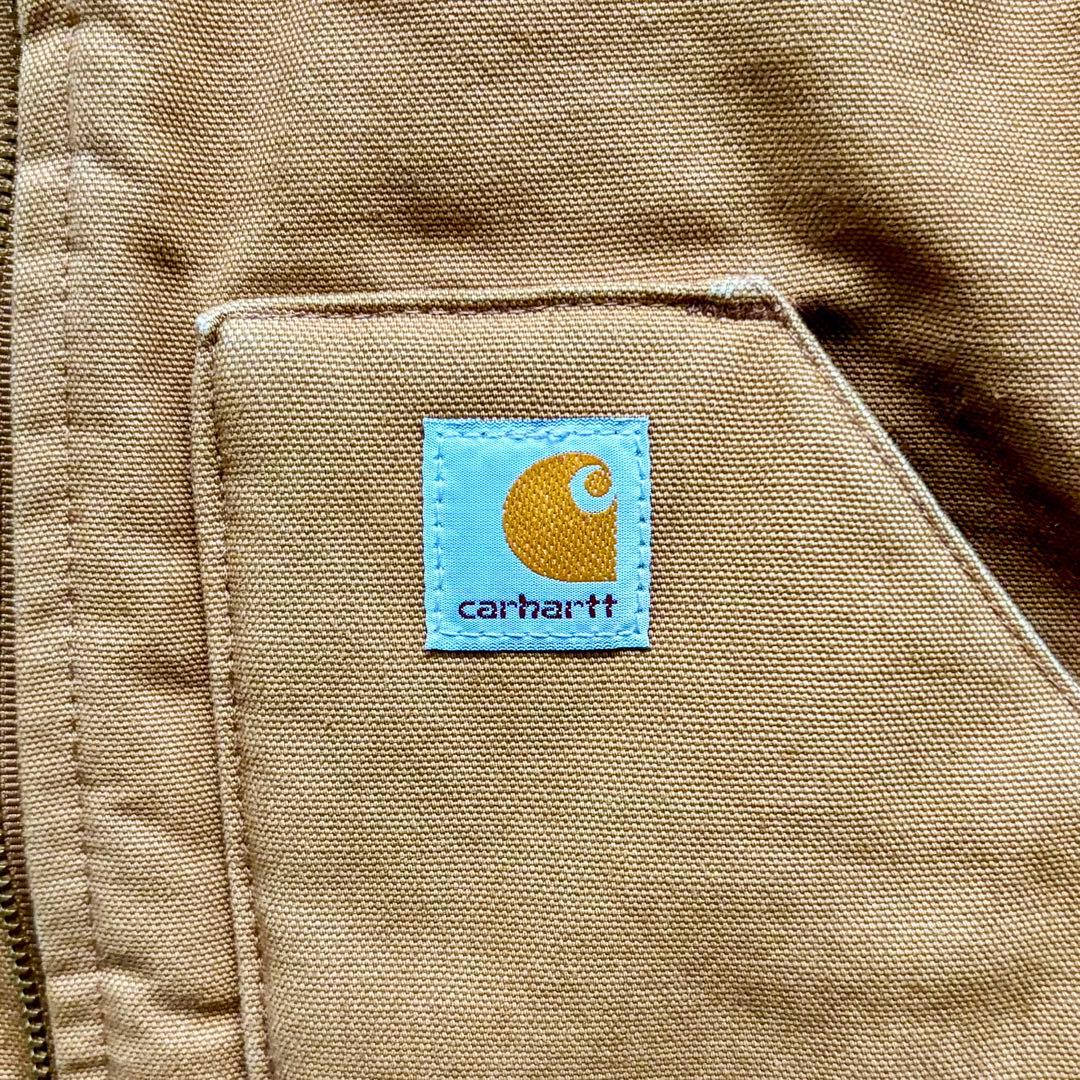 【メキシコ製07年1月】Sサイズ Carhartt ダックベスト ブラウン 古着