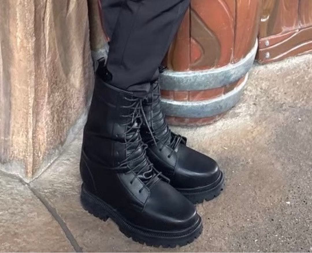 シークレットブーツ 黒 ＋18cm 厚底ブーツ コスプレ用