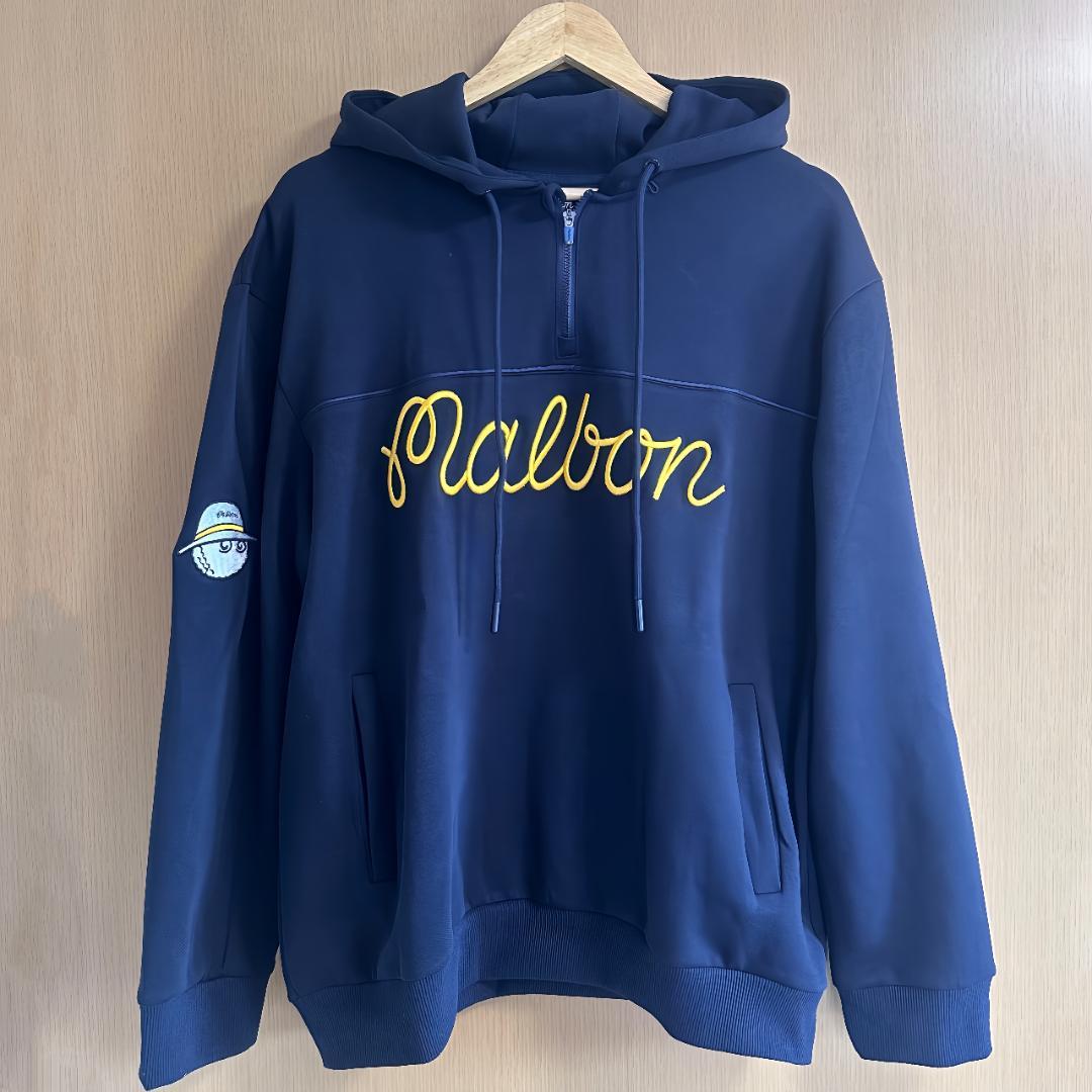 マルボンゴルフ パーカー 長袖 トレーナー メンズウェア ハーフジップ 紺色XL