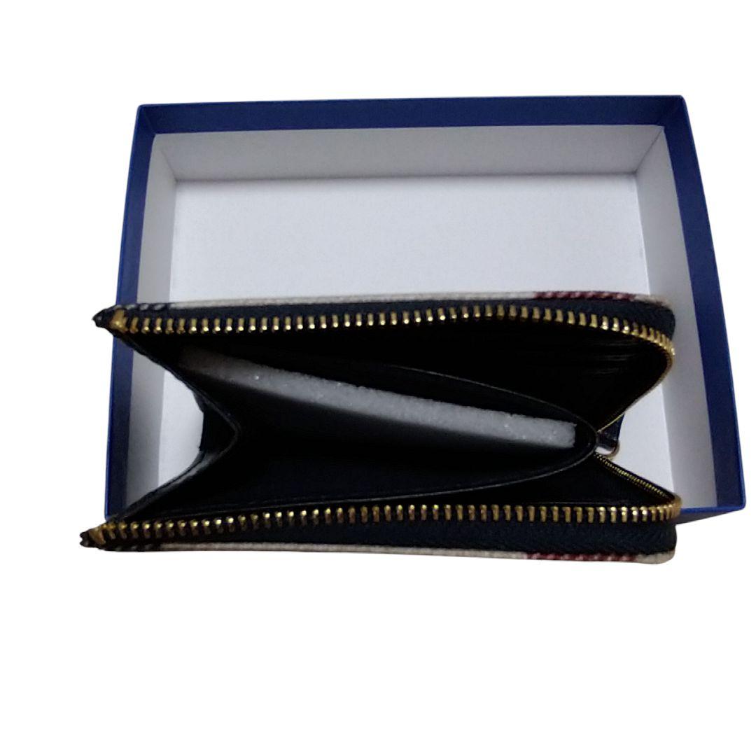 美品♪BLUE LABEL クレストブリッジチェック 柄 L字 財布