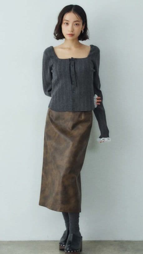 【新品】CODE A　レースフリルカーディガン