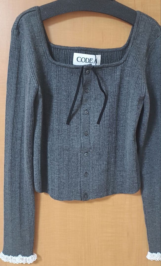 【新品】CODE A　レースフリルカーディガン