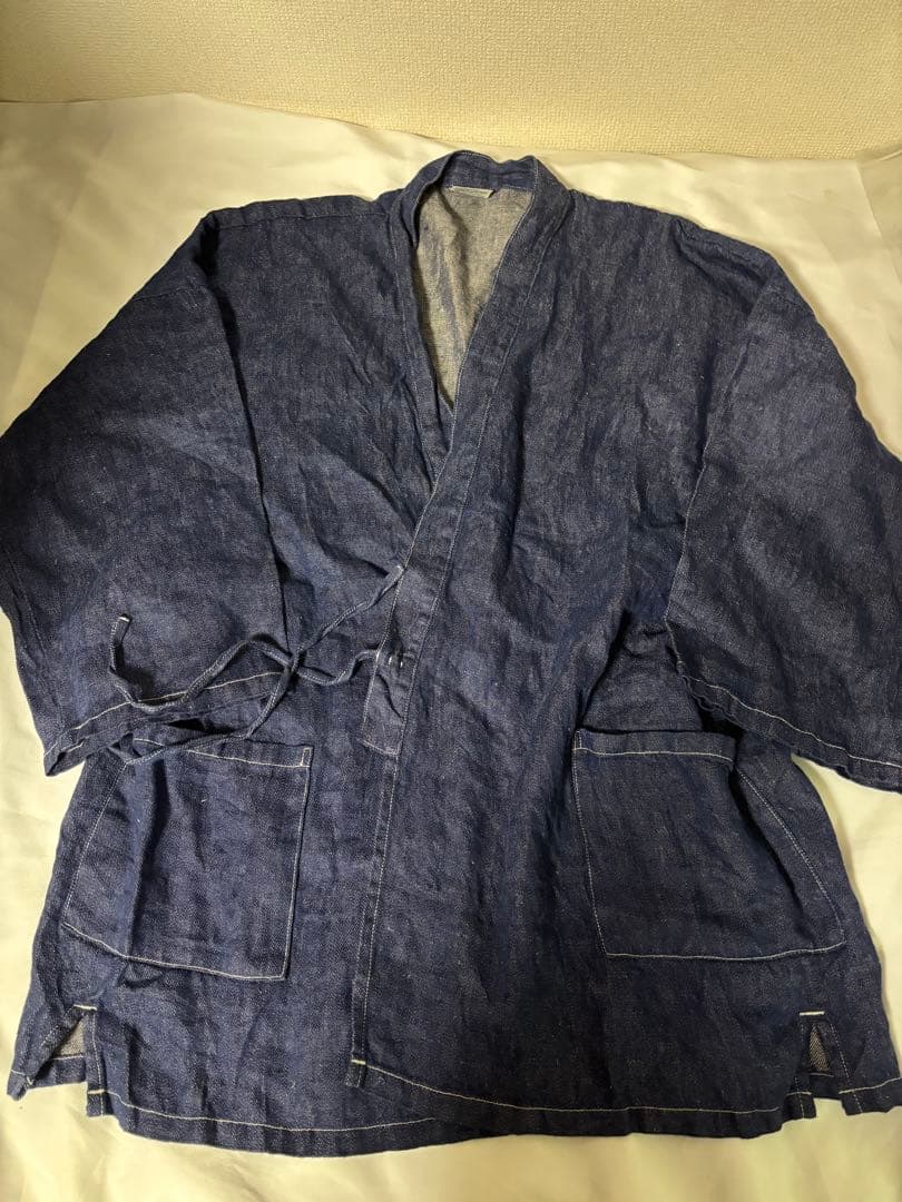【orslow】 TAKUMI Linen Denim リネンデニム半纏 作務衣