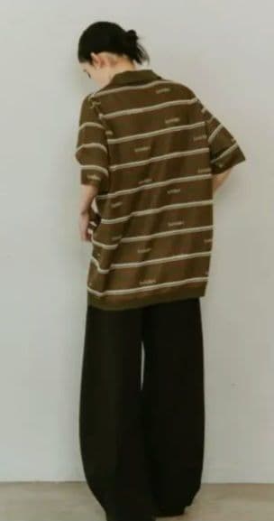 トップス Knuth Marf logo stripe polo knit(unisex)