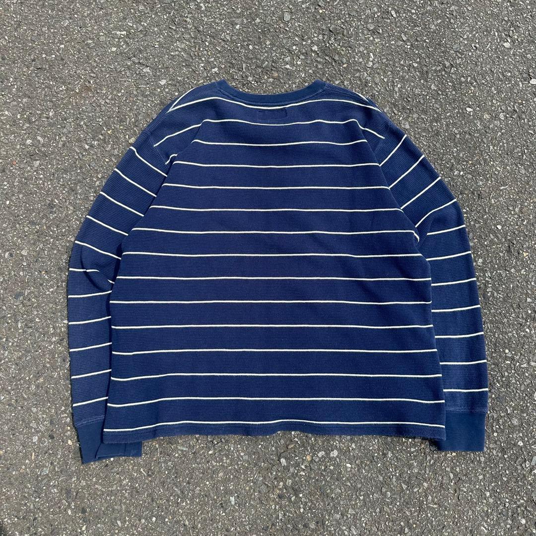 POLO RALPH LAUREN ボーダーサーマルロンT ワッフル 短丈
