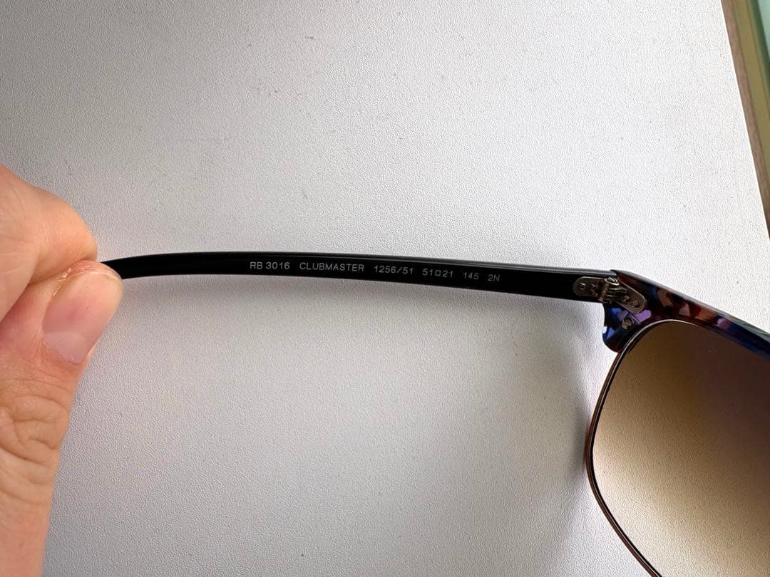 Ray-Ban Clubmaster Fleck ブラウン/ブルー