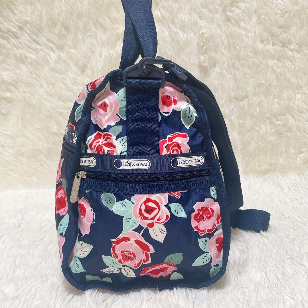 LeSportsac レスポートサック　ボストンバッグ　ナイロン　花柄　2way