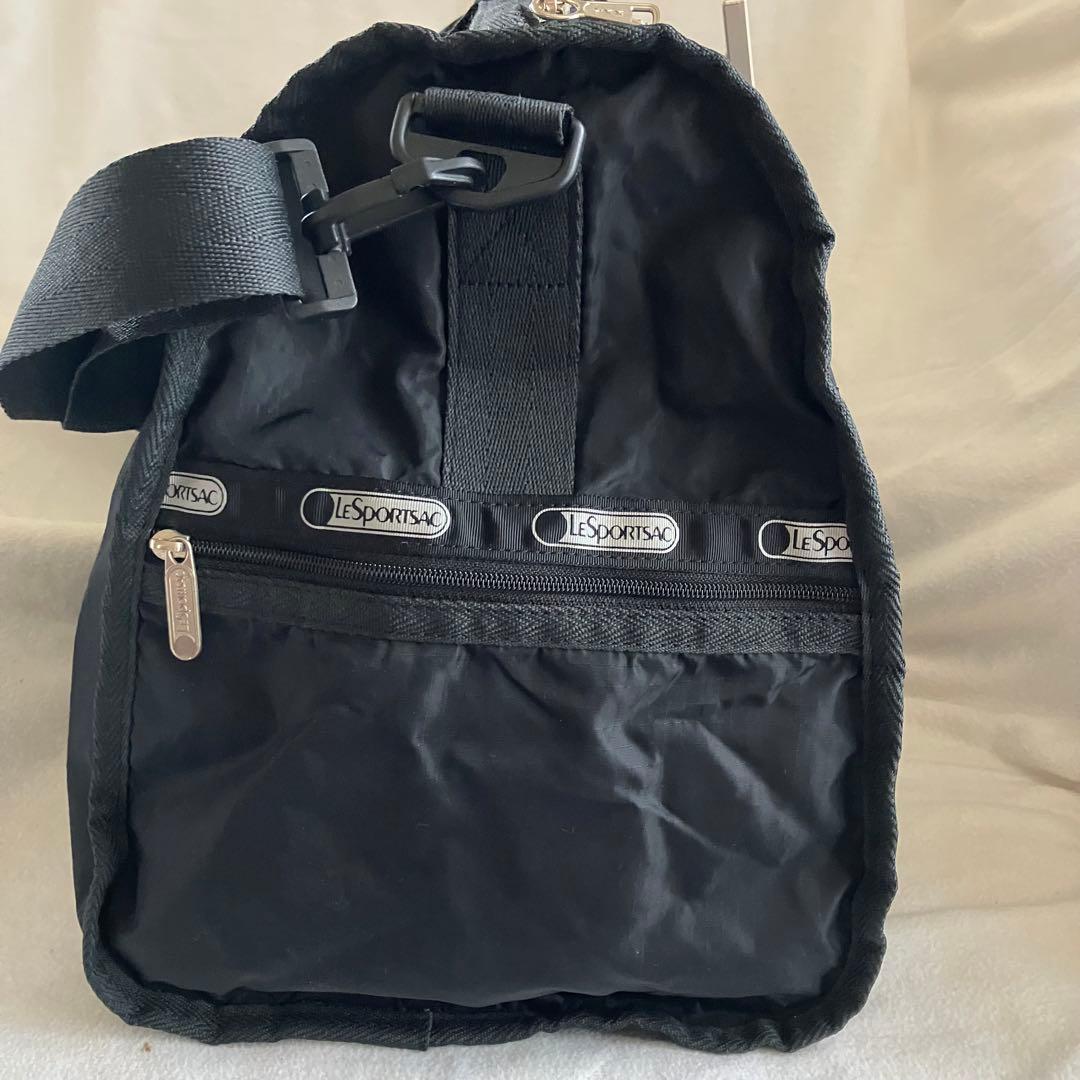 【美品】LeSportsac レスポ　 黒　ボストンバッグ　大容量　2way鍵付