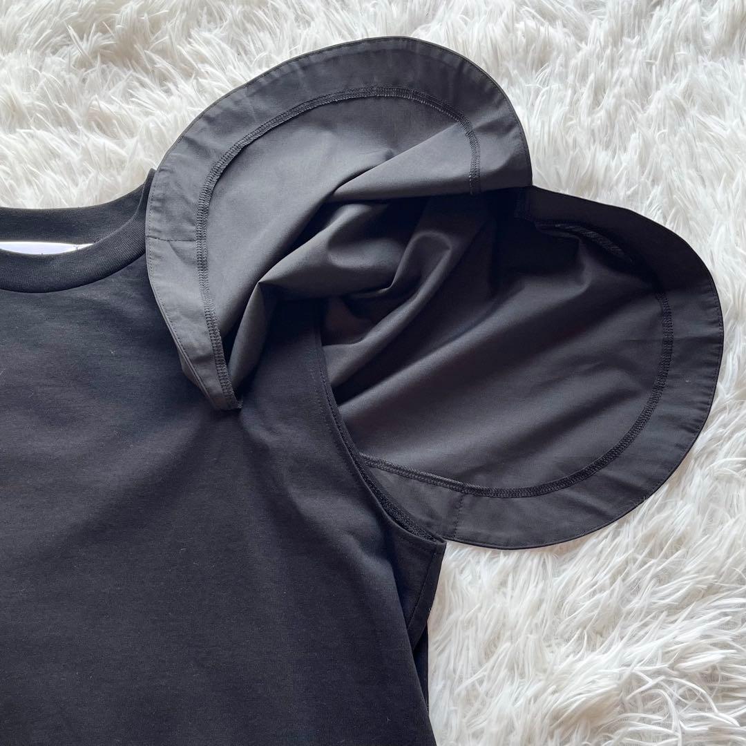 【25ss】 ナゴンスタンス circle-sleeve t-shirt M 黒