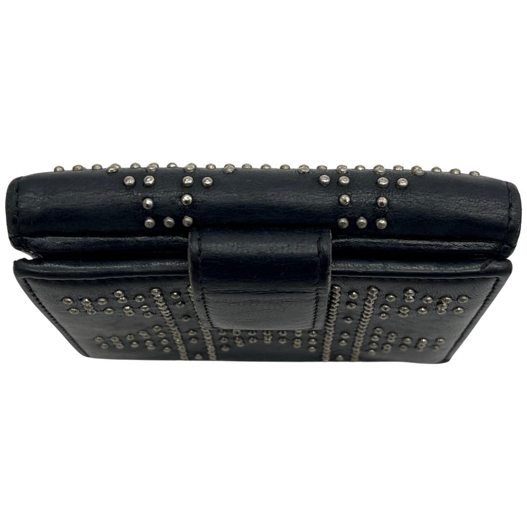 Dior ディオール スタッズ 三つ折り財布 ブラック