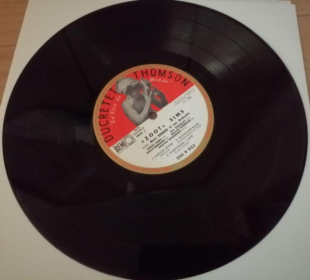 10インチレコード ZOOT SIMS ON DUCRETET THOMSON