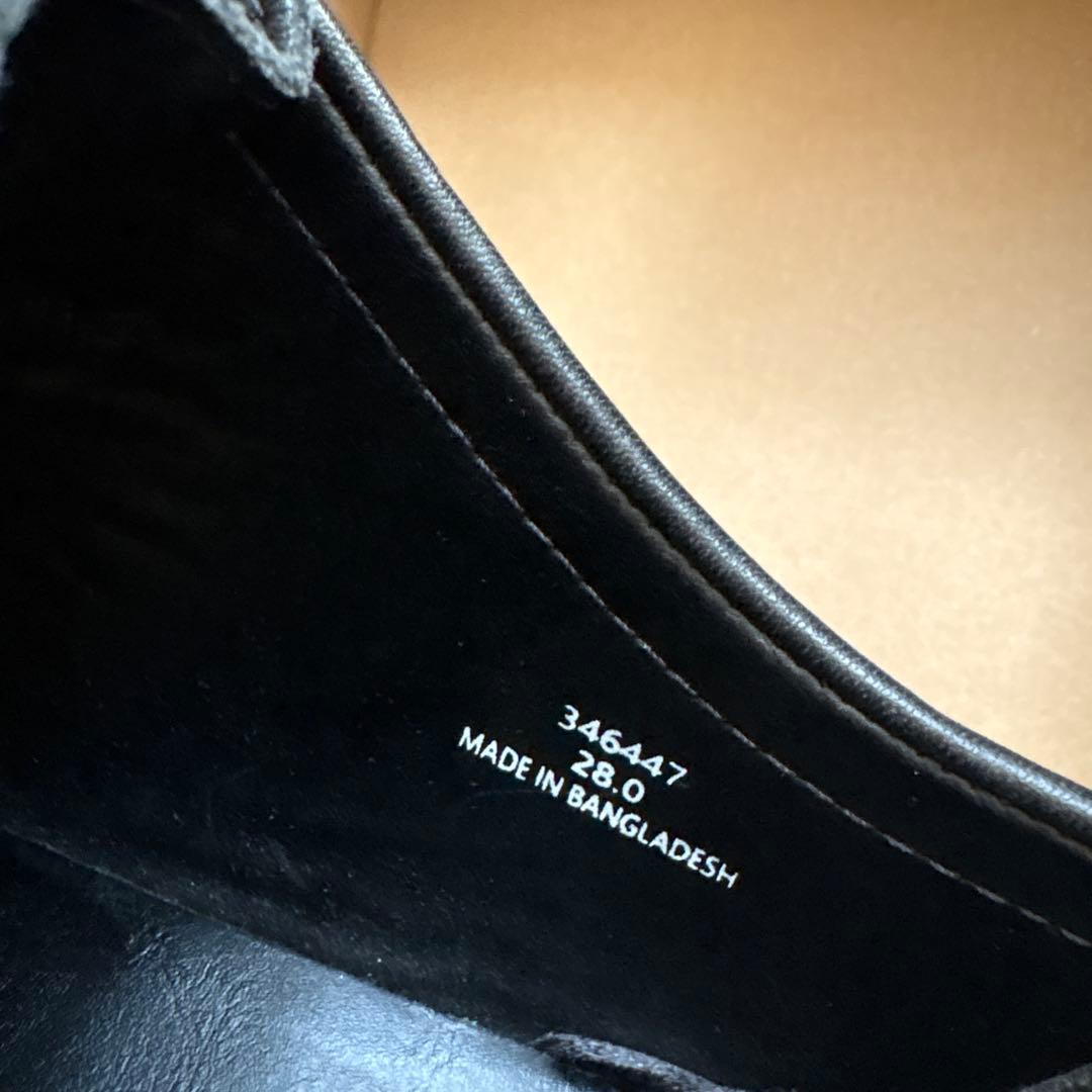 GU リアルレザーモカシンシューズ　スムースレザー　28cm