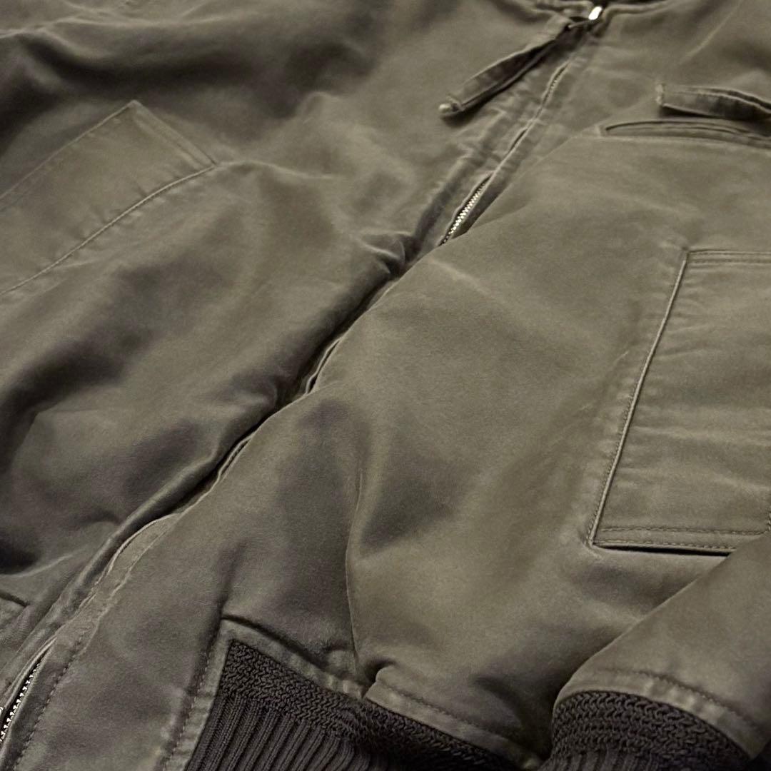 【完売】25AW OUAT 012 グレー ボンバージャケット　MA-1 短丈