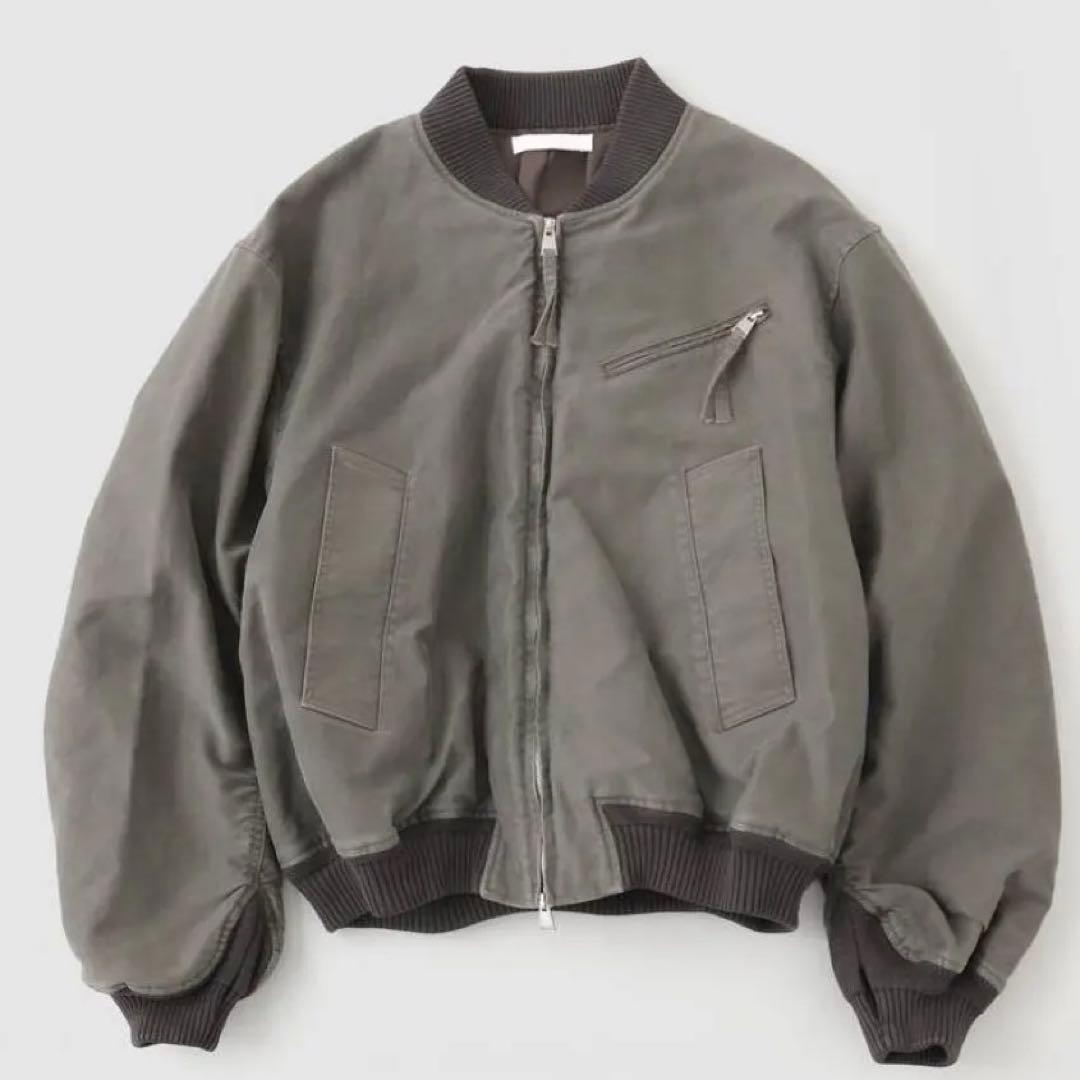 【完売】25AW OUAT 012 グレー ボンバージャケット　MA-1 短丈