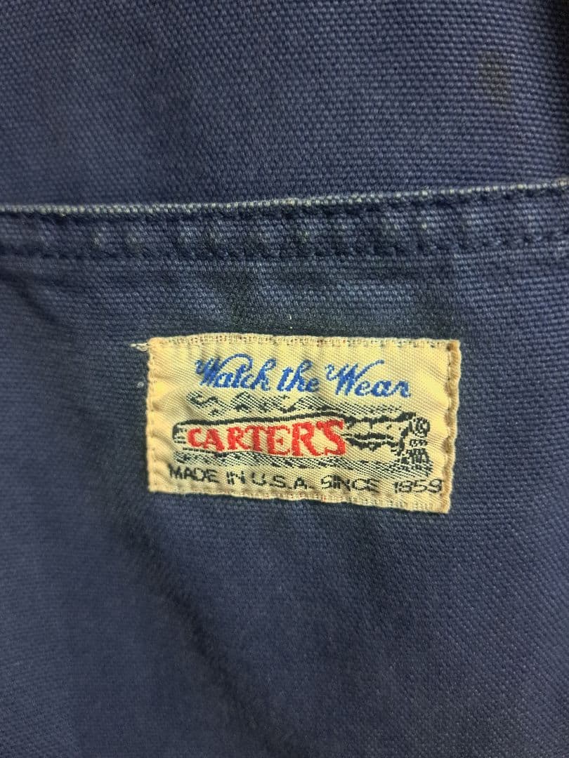 m*o様 70s　レア　carters　USA製　列車タグ　襟黒コーデュロイ　ブ