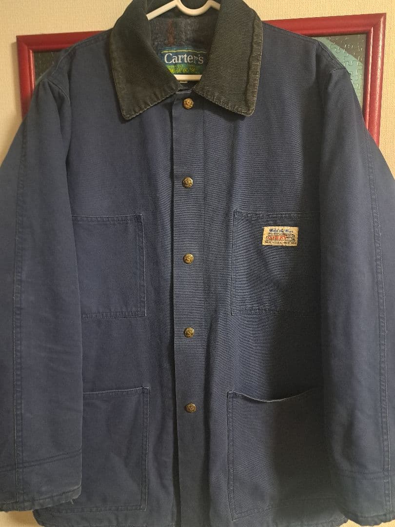 m*o様 70s　レア　carters　USA製　列車タグ　襟黒コーデュロイ　ブ
