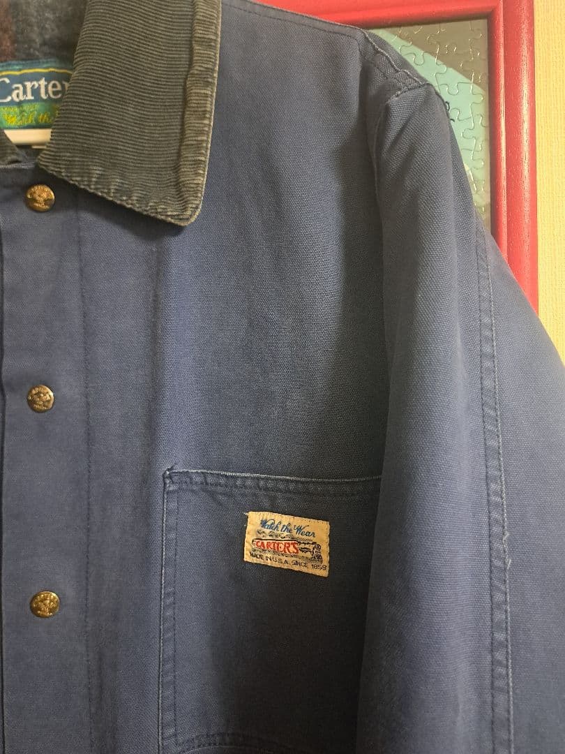 m*o様 70s　レア　carters　USA製　列車タグ　襟黒コーデュロイ　ブ