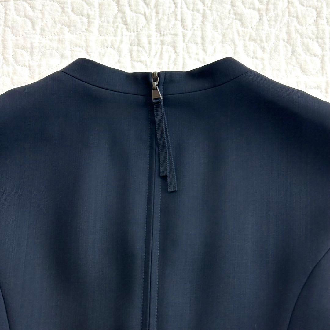 美品 フォクシー LIRIO ワンピース Aライン ミッドナイトブルー 38