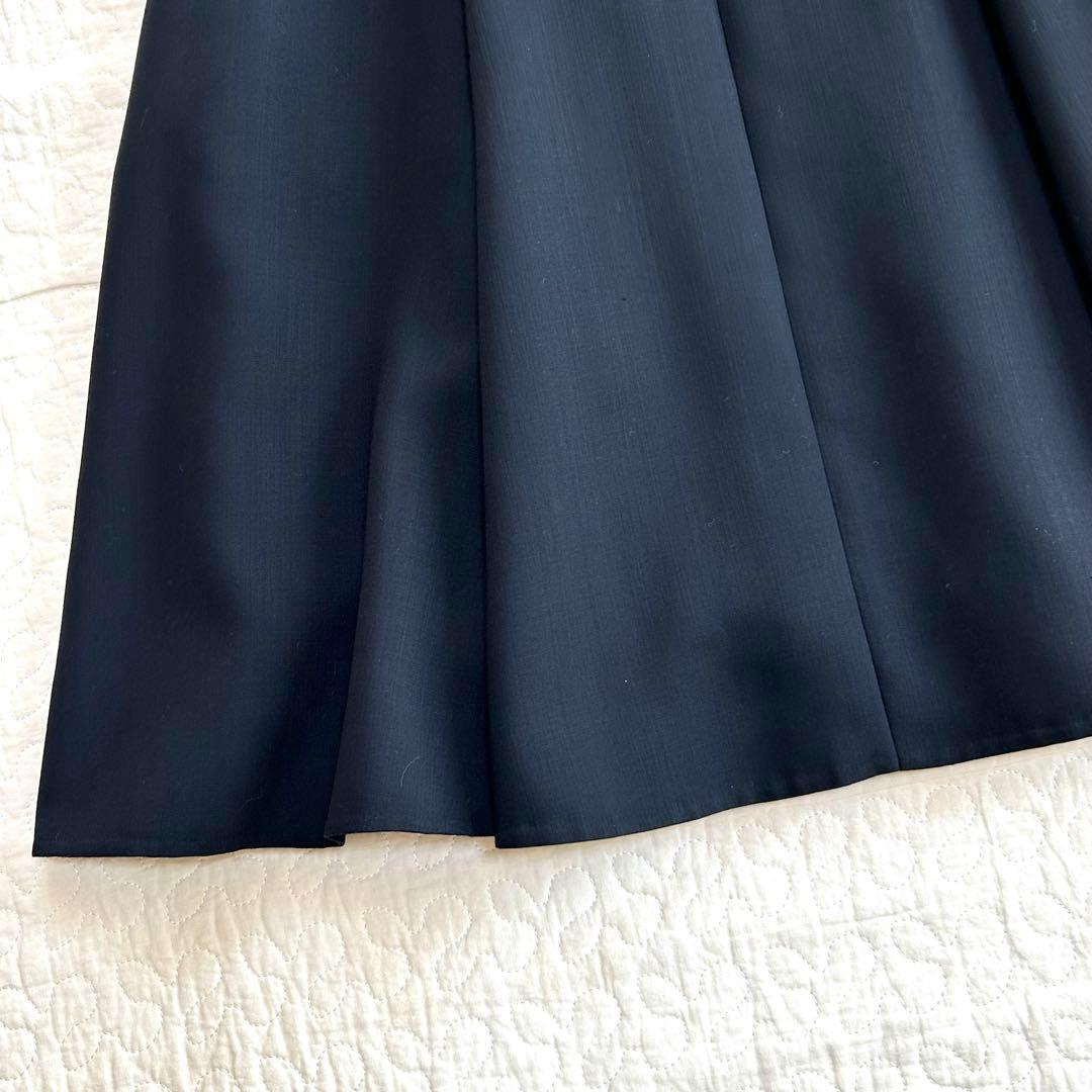 美品 フォクシー LIRIO ワンピース Aライン ミッドナイトブルー 38