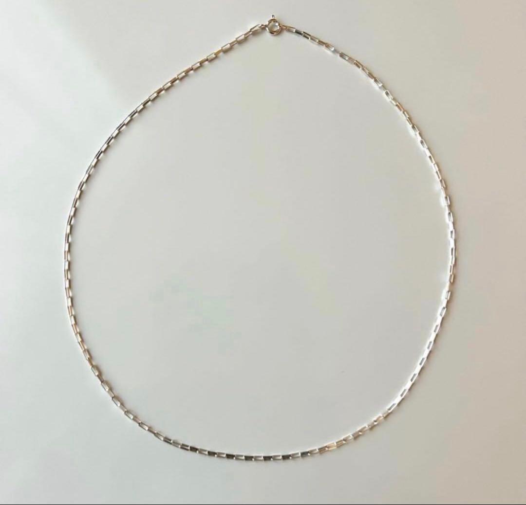 新品❣️イタリア製 シルバー925 ボックスチェーンネックレス 60cm