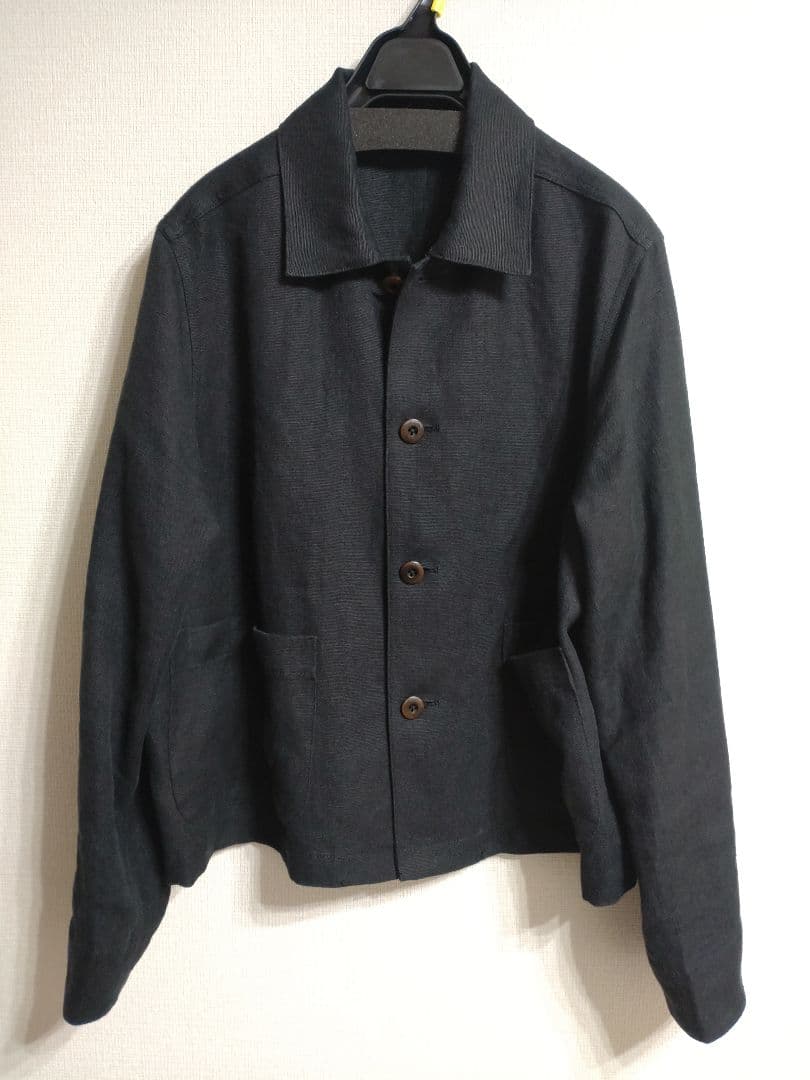 LIDNM LINEN CROPPED CHORE JACKET Sサイズ