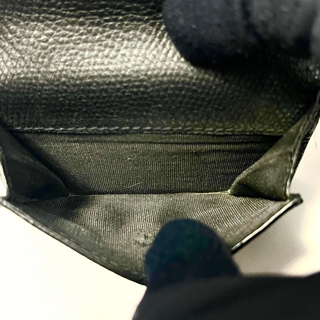 レア✨バレンティノ ガラヴァーニ 三つ折り財布 ロゴ金具 レザー ブラック