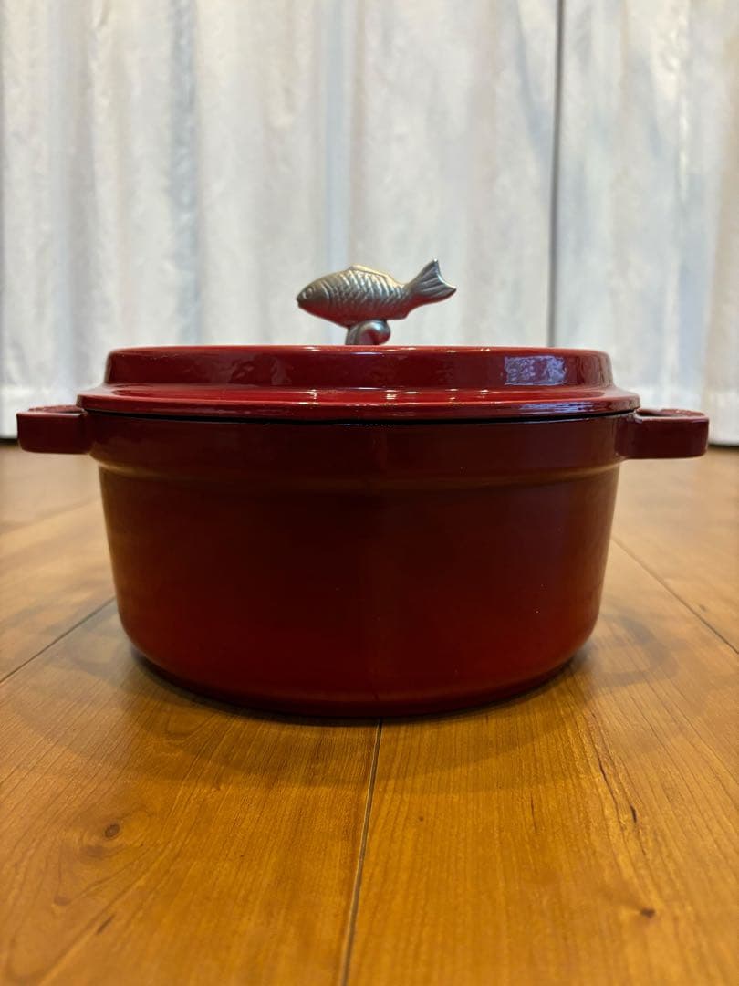STAUB ストウブ 鋳物ホーロー鍋 ピコ・ココット 24cm ラウンドチェリー