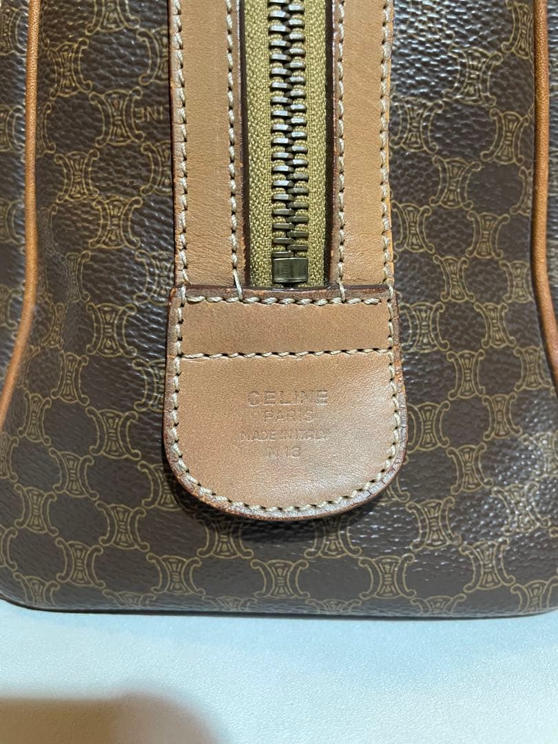 CELINE セリーヌ　マカダム柄　ミニボストンバッグ　ハンドバッグ