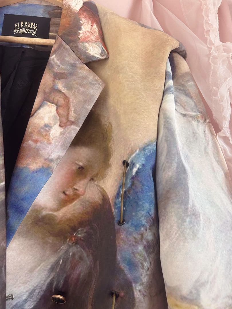 ✨️【希少】ELF SACK 絵画デザインオーバーサイズジャケット ✨️