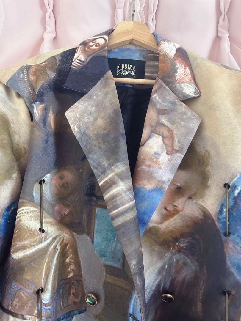 ✨️【希少】ELF SACK 絵画デザインオーバーサイズジャケット ✨️
