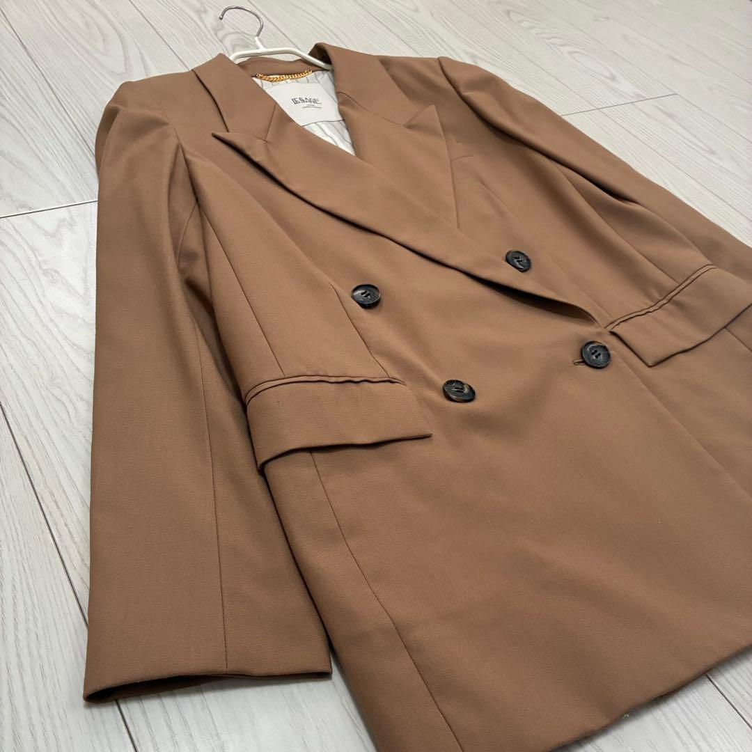 美品✨ジャーナルスタンダード レサージュ　ダブルジャケット　ブラウン