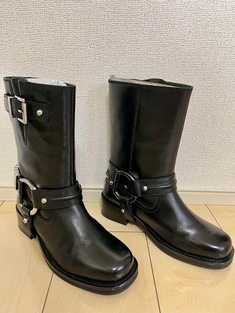 Badura 本革ブーティ ブラック EU38（24cm）ほぼ未使用