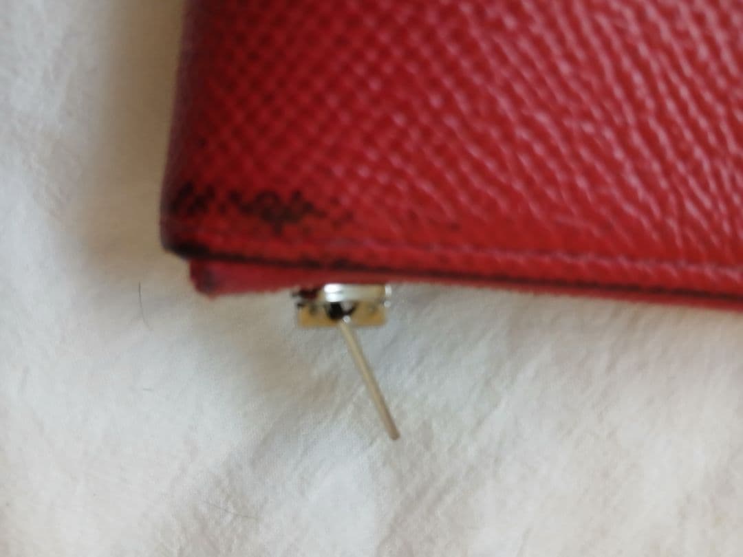 HERMES エルメス ケース 赤 レッド シルク内側 正規品