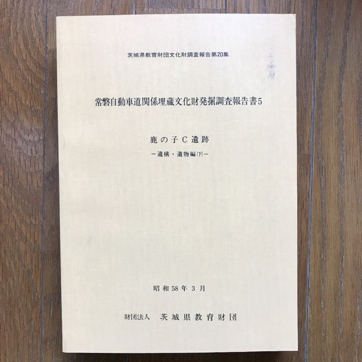 鹿の子C遺跡　茨城県教育財団文化財調査報告書　全４巻　発掘　漆紙文書　考古学