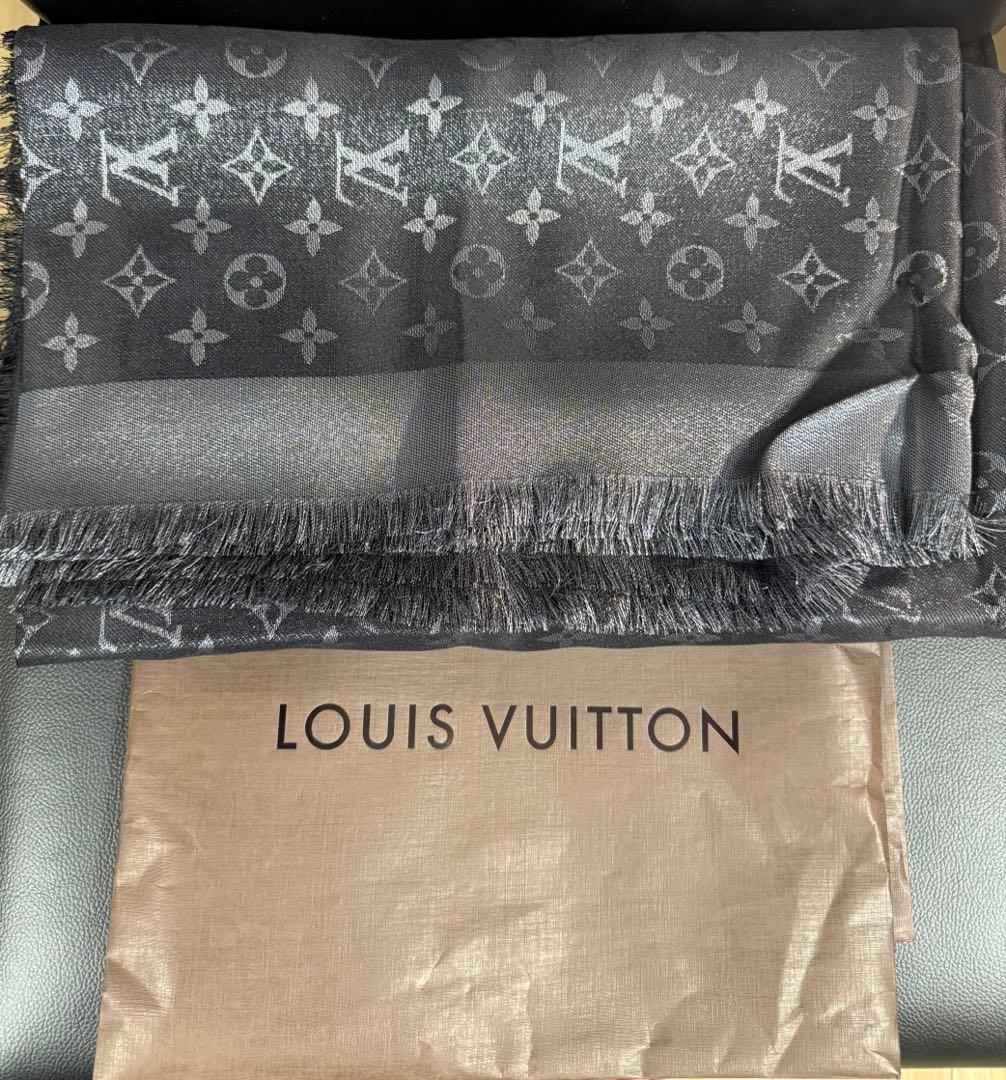 Louis Vuittonモノグラムシャインショール M75123Black新品