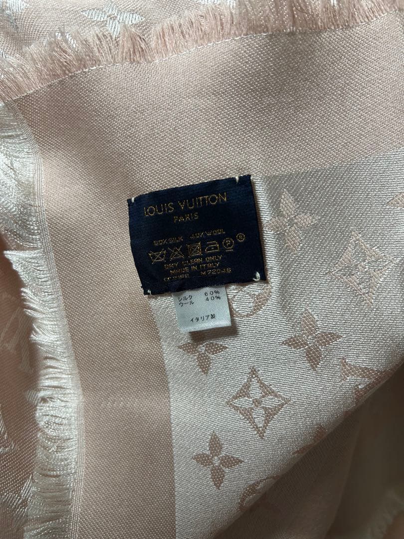 【箱付き】LOUIS VUITTON ショール・モノグラム ピンク