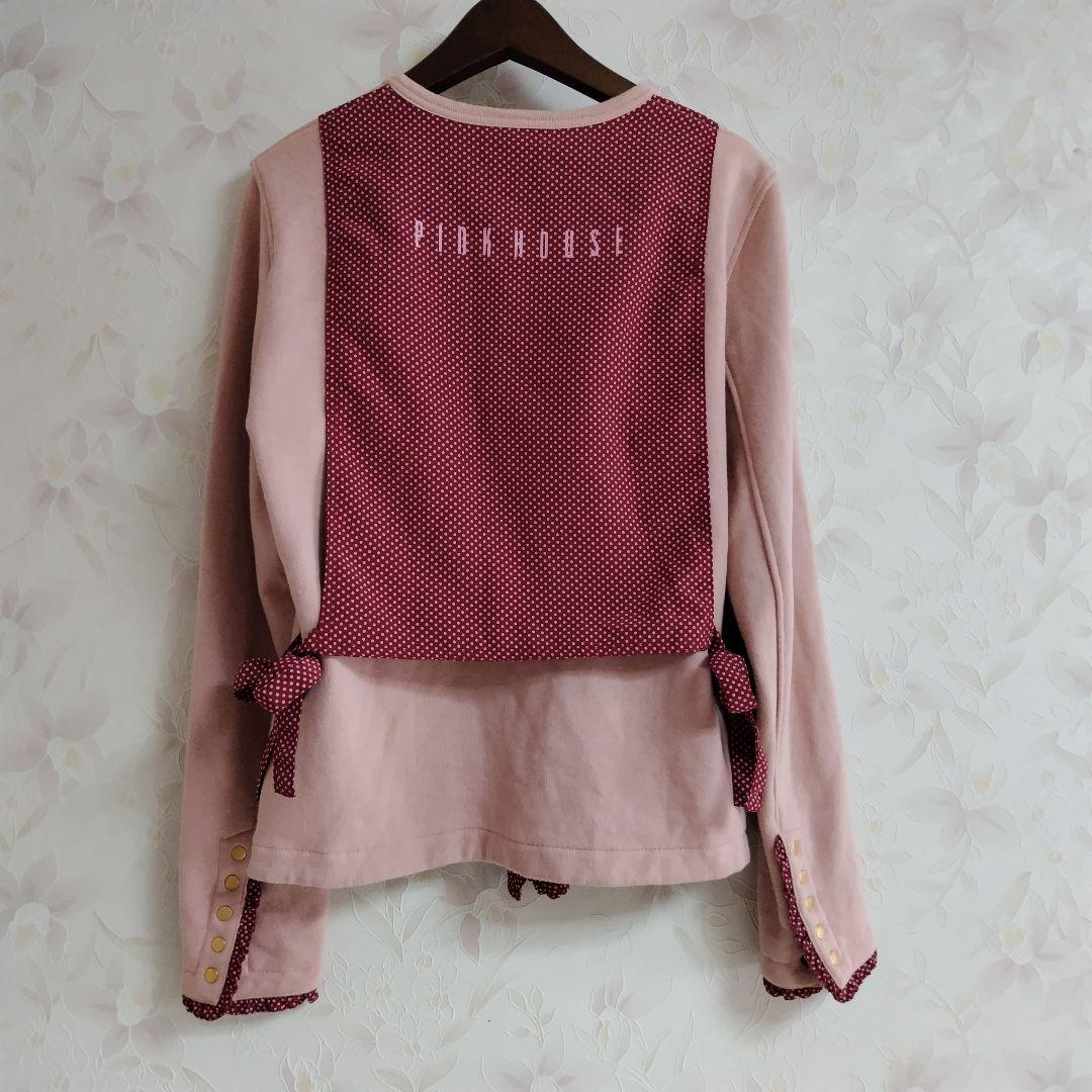 専用　PINKHOUSEピンクハウス❤️ロゴ入りアンサンブル　リボン M
