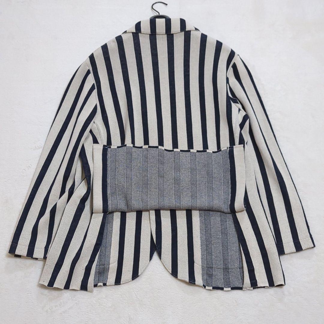美品 XL 近年 LARDINI リネン テーラードジャケット ブートニエール