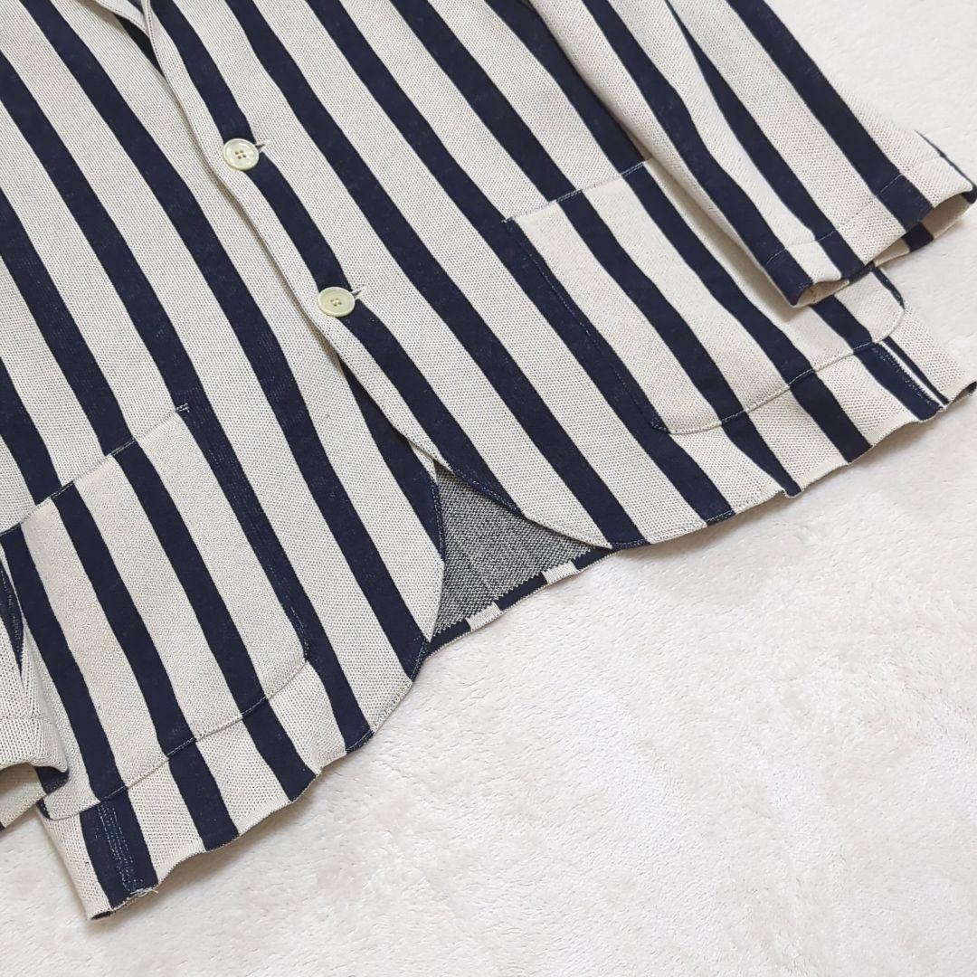 美品 XL 近年 LARDINI リネン テーラードジャケット ブートニエール