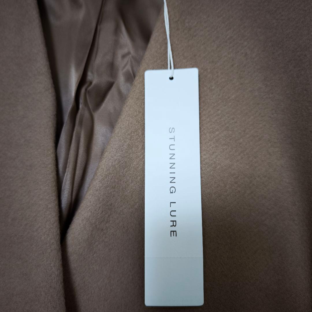 未使用STUNNING LURE オーバーサイズノーカラーベルテッドロングコート