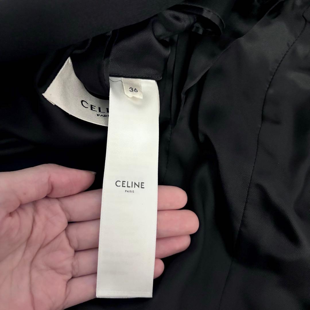 【CELINE】 22SS テーラードジャケット 36 ブラック エディスリマン