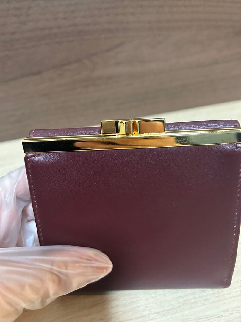 超美品！カルティエ 三つ折財布 がま口 カーフレザー