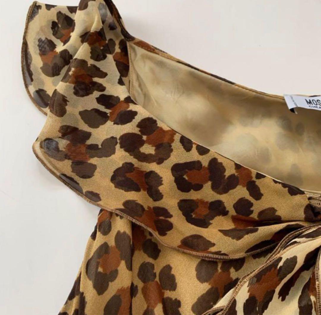 【美品】MOSCHINO CHEAP＆CHIC モスキーノ　総柄シルクワンピース
