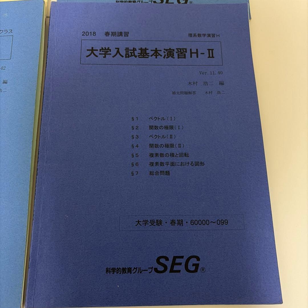 SEG 大学入試基本演習　高2高3 クリーム・青　全板書・プリント・解説ノート