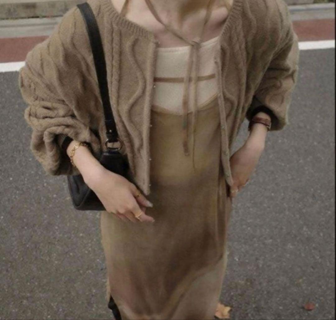 トップス eaphi CABLE KNIT CARDIGAN
